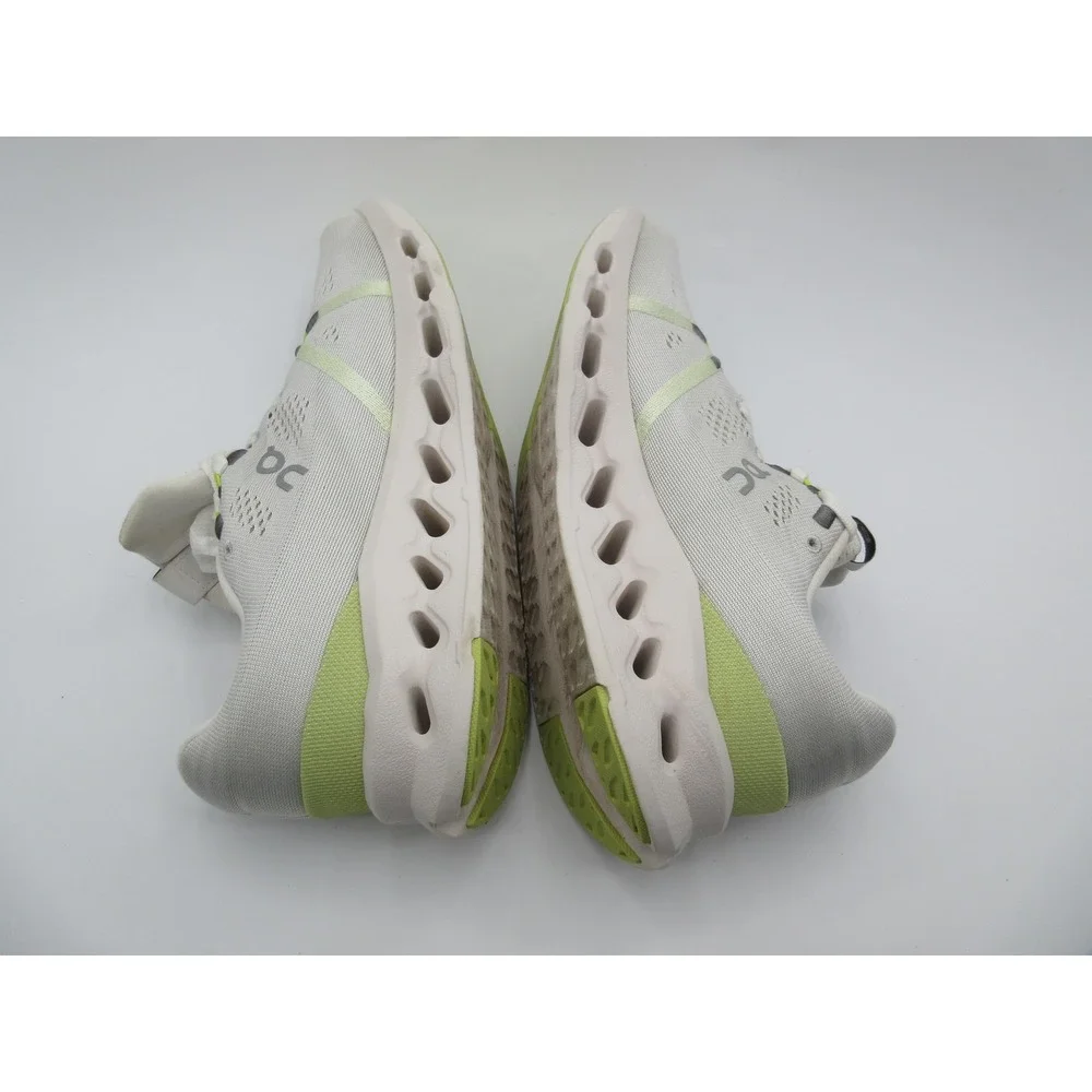 On Running Shoes Womens Size 9 White Green Cloudsurfer Sneakers Road Running